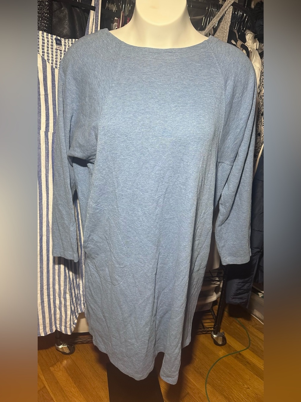J. Jill Wearever Collection Long-Sleeve Cotton Blend Dress 2X